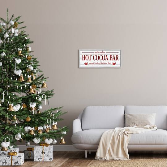 Stupell Industries Hot Cocoa Bar Winter Beverage Framed Giclee Art